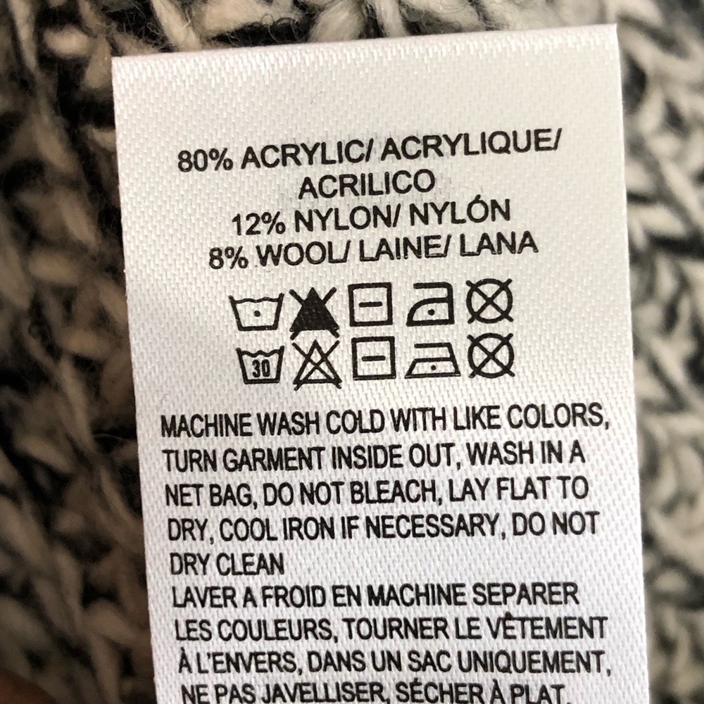 Lucky Brand Black and Cream Marled Knit Cardigan - Picture 7 of 14